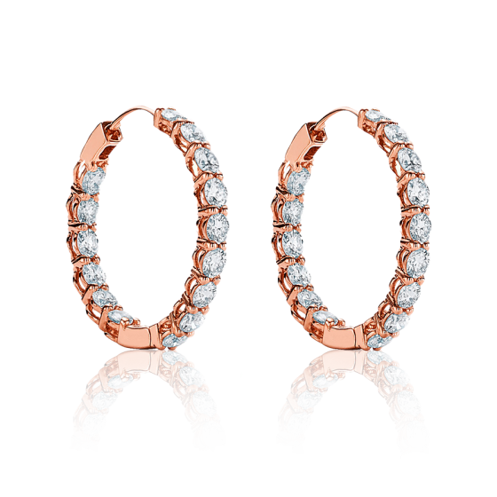 Diamond Hoop Earrings