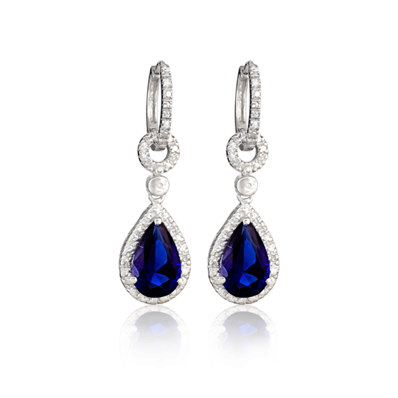 Earrings With Sapphire